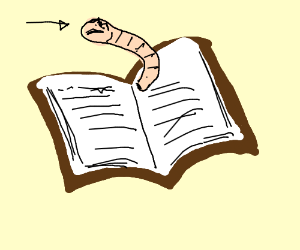 300x250 Angry Bookworm! - Bookworm Drawing