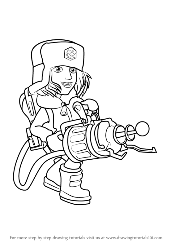 566x800 Learn How To Draw Cryoneer From Boom Beach - Boom Drawing