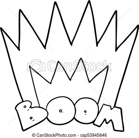 450x449 Cartoon Boom Sign - Boom Drawing