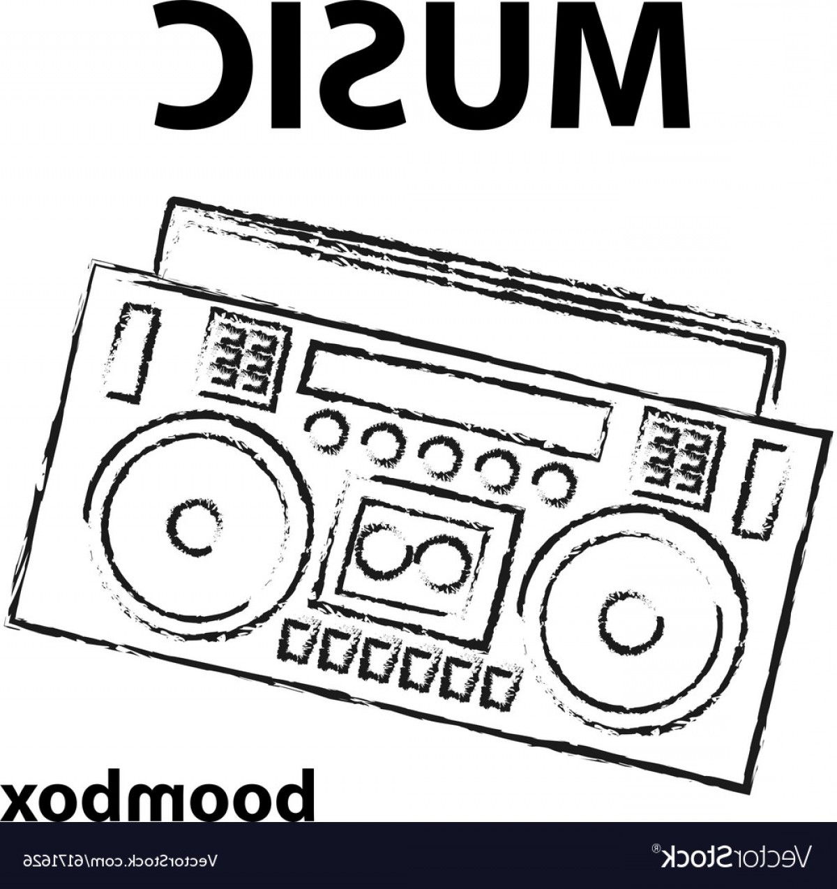 1200x1274 boombox drawing retro sketch vector shopatcloth - Boombox Drawing