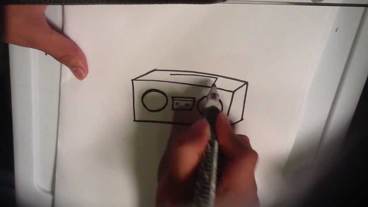 1280x720 how to draw boombox - Boombox Drawing