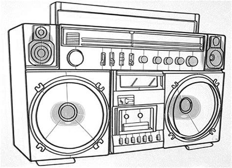 Boombox Drawing at PaintingValley.com | Explore collection of Boombox