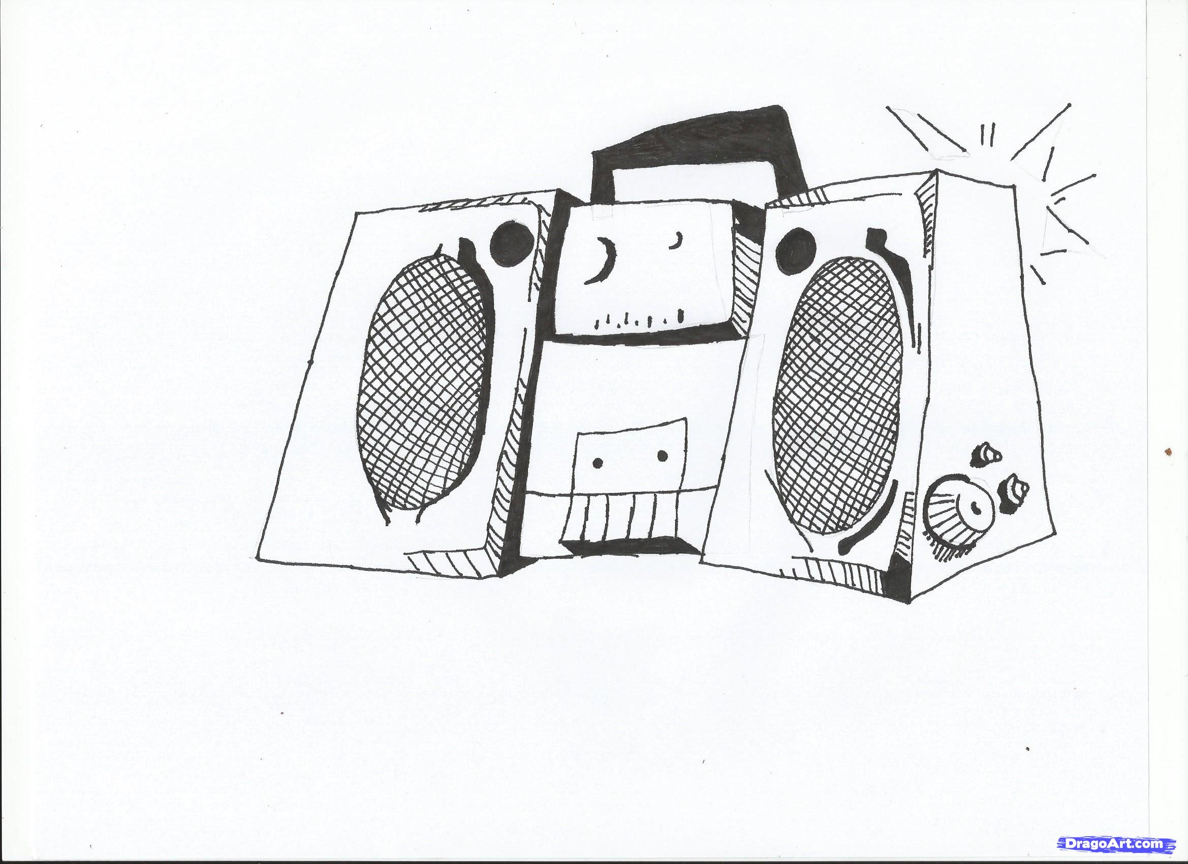 Boombox Drawing at Explore collection of Boombox