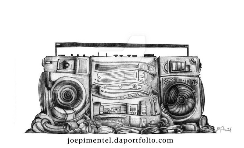 Boombox Drawing at PaintingValley.com | Explore collection of Boombox ...