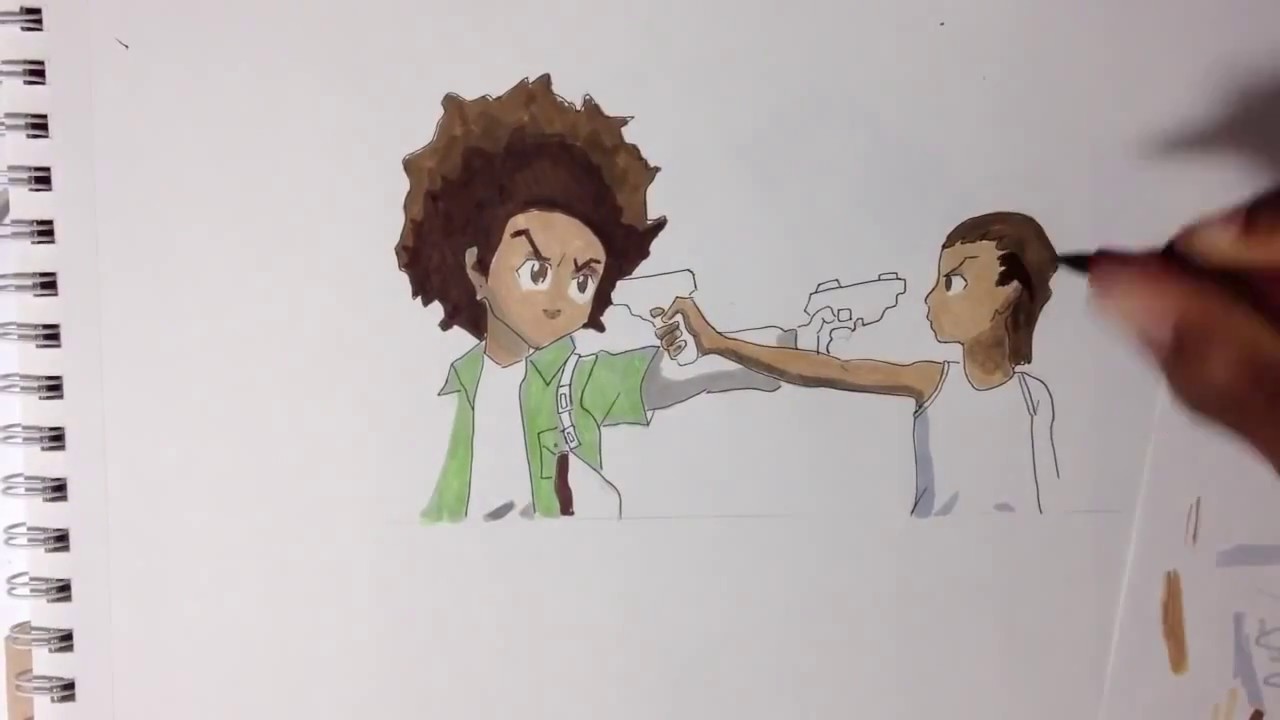 1280x720 drawing the boondocks huey and riley freeman - Boondocks Drawing