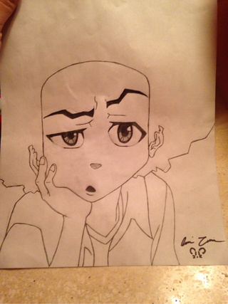 320x427 finished my drawing of huey freeman from boondocks and i like it - Boondocks Drawing
