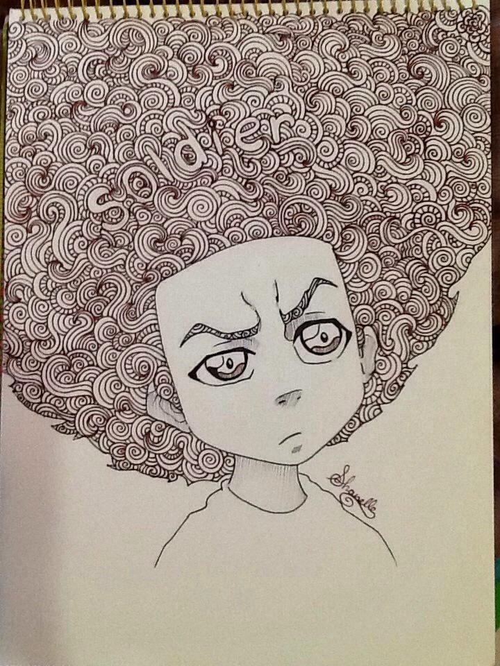 720x960 my art my face my artwork boondocks black women my drawings afro - Boondocks Drawing