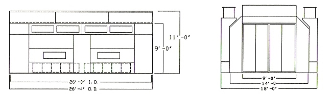 648x184 Milwaukee Downdraft Paint Booths - Booth Drawing