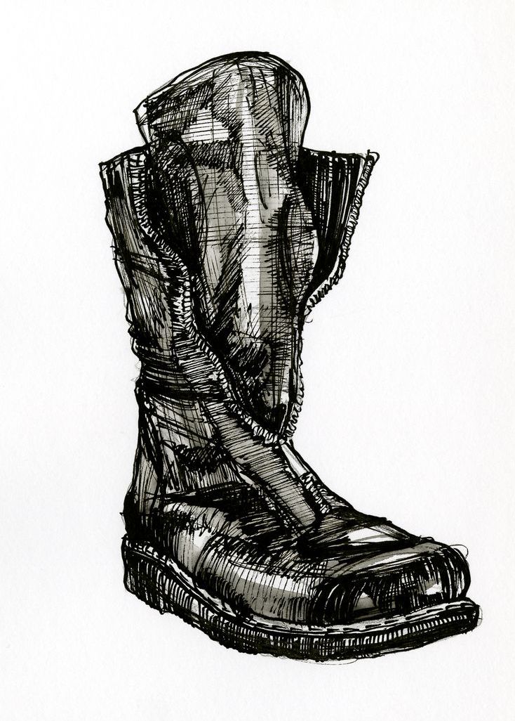 734x1026 Fileboots - Boots Drawing