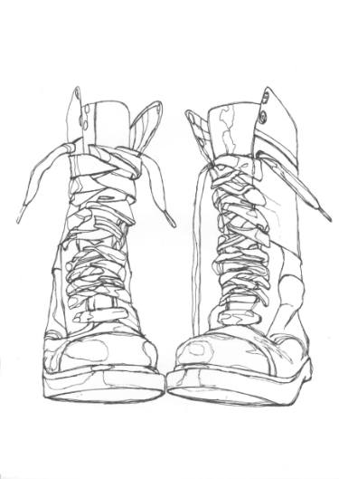 375x529 Study Of Boots No Drawing - Boots Drawing