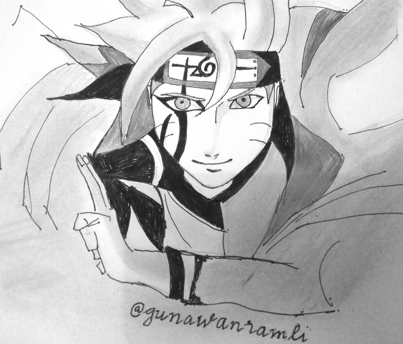 1377x1173 Anime, How To Draw Uzumaki Boruto Teenage Version Steemit - Boruto Drawing