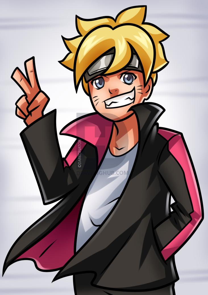 732x1037 Drawing Boruto Uzumaki, Step - Boruto Drawing