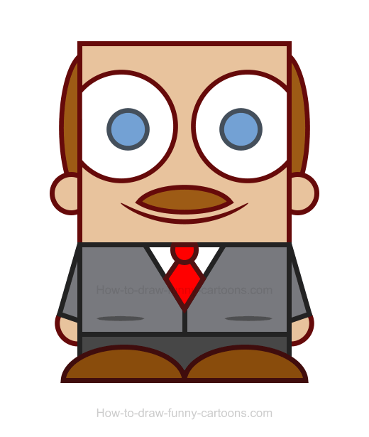 520x615 how to draw a boss clipart - Boss Drawing