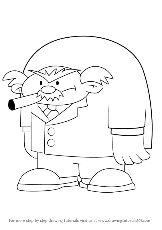 566x800 learn how to draw mr boss from kids next door - Boss Drawing