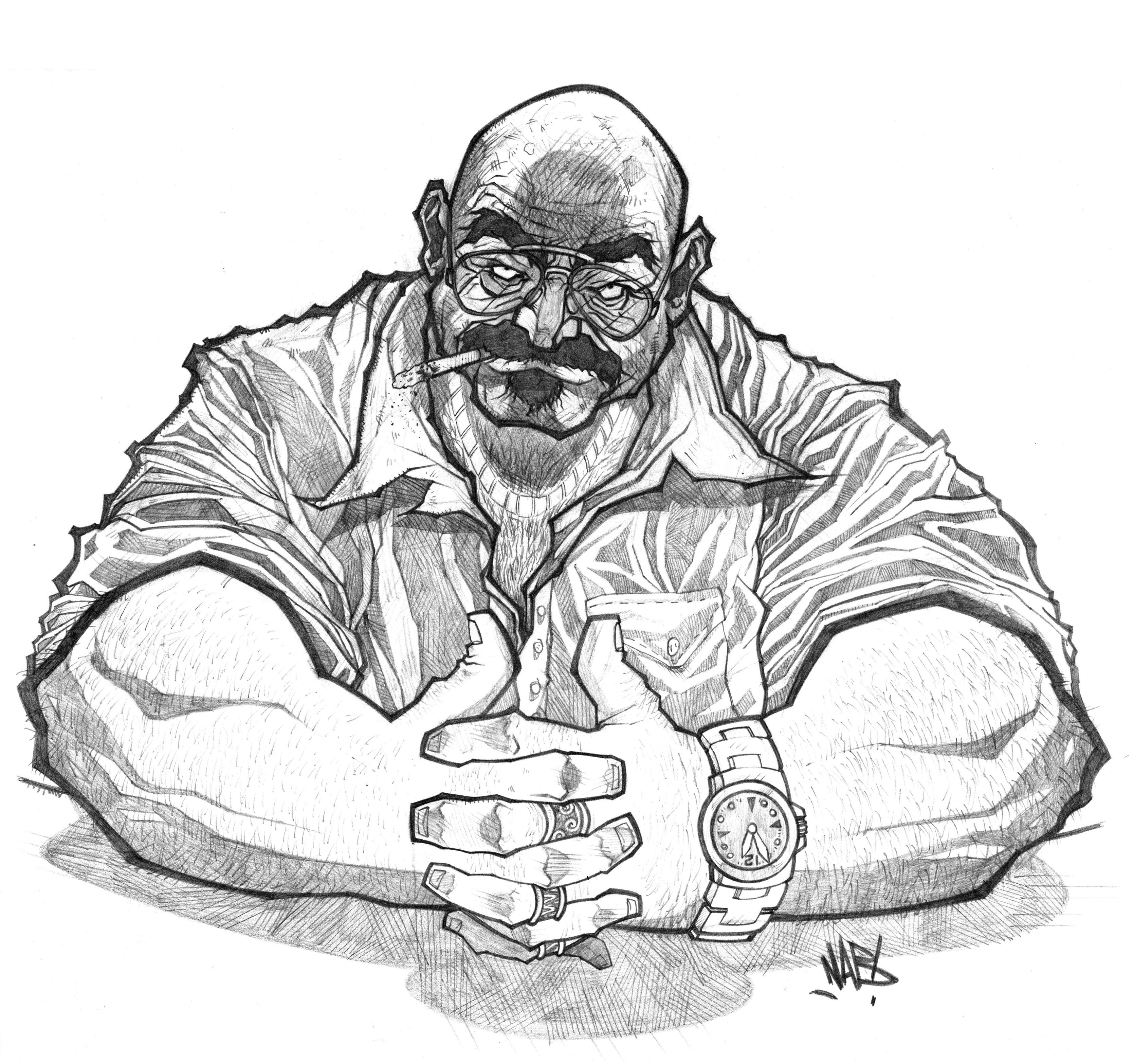 3340x3133 mafia big boss ! drawing's sketches !!! in drawings, my - Boss Drawing