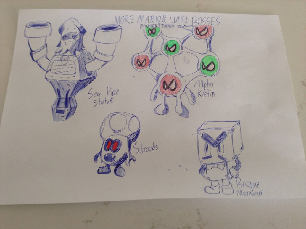 1034x773 mario and luigi bowser's inside story boss drawing - Boss Drawing