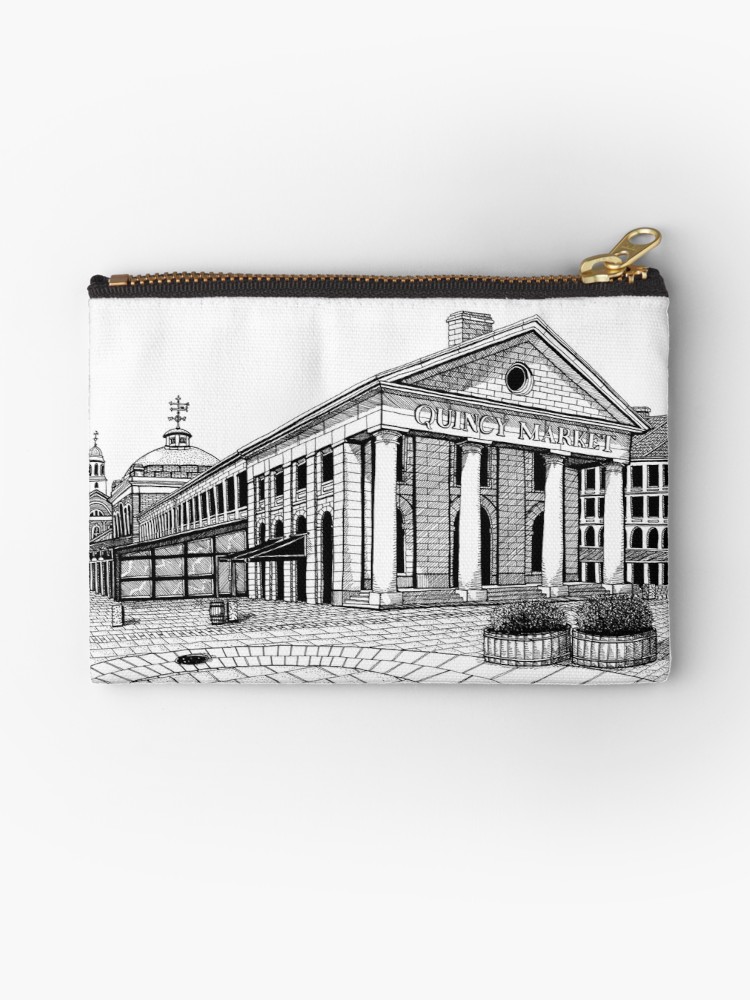 750x1000 quincy market boston drawing studio pouches - Boston Drawing