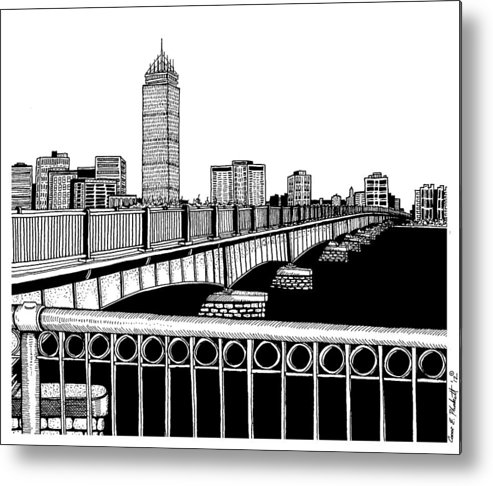 493x486 boston skyline mass ave metal print - Boston Skyline Drawing