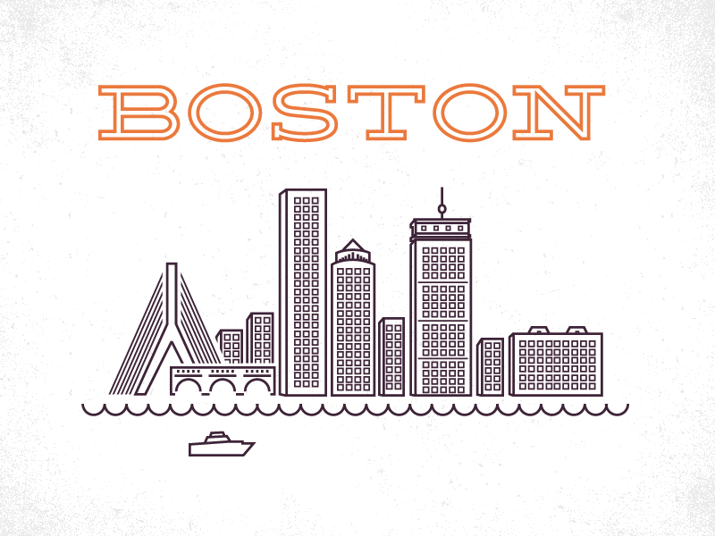 800x600 boston skyline - Boston Skyline Drawing