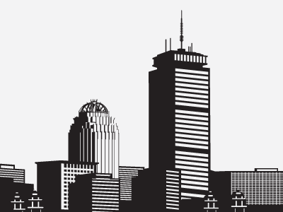 400x300 boston skyline - Boston Skyline Drawing