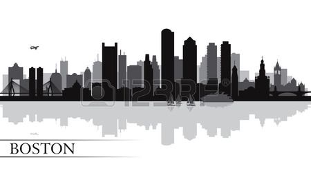 450x270 boston city skyline silhouette background vector illustration - Boston Skyline Drawing