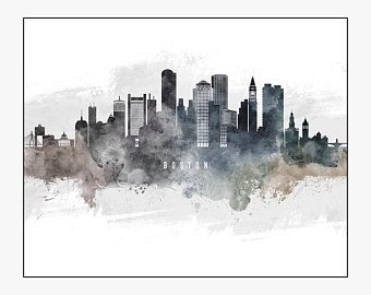 340x270 boston skyline etsy - Boston Skyline Drawing