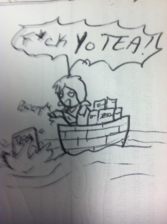 537x720 Boston Tea Party - Boston Tea Party Drawing