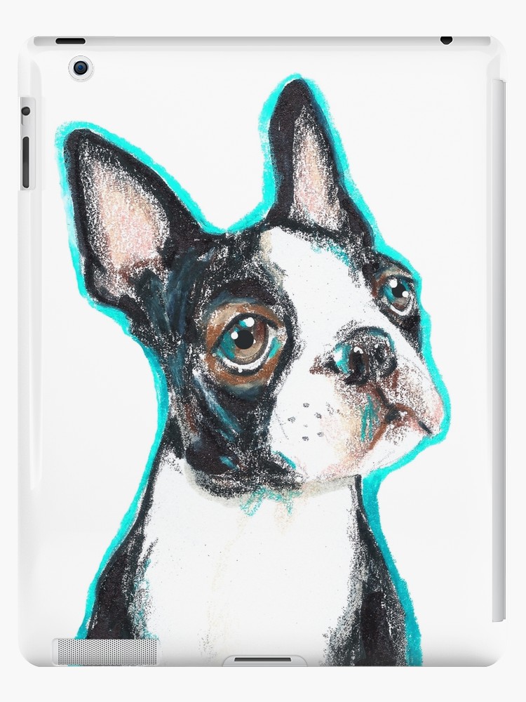 750x1000 Boston Terrier Dog Drawing Ipad Cases Skins - Boston Terrier Drawing