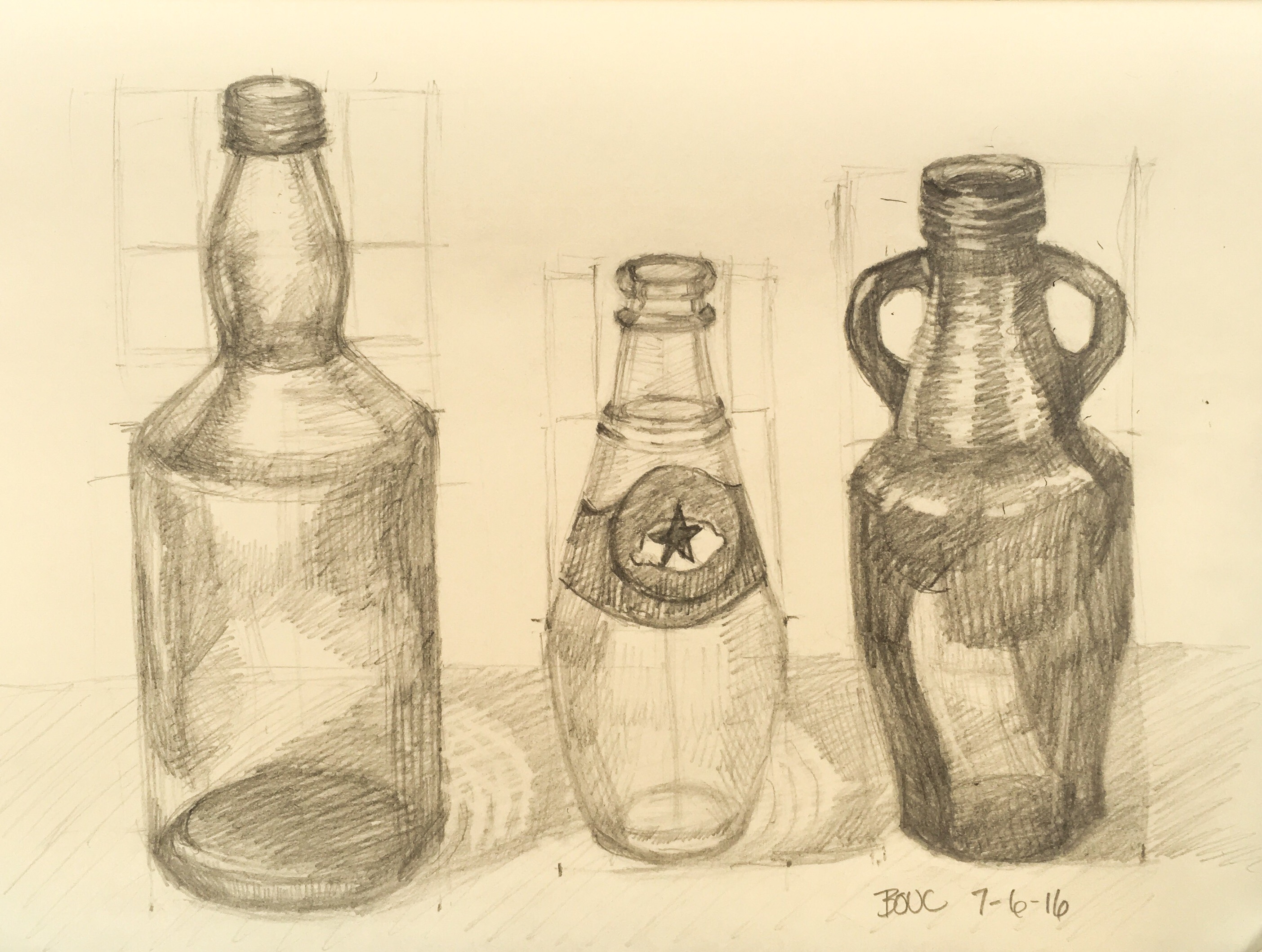 2807x2118 how to draw bottles that are symmetrical jana bouc, artist - Bottle Drawing