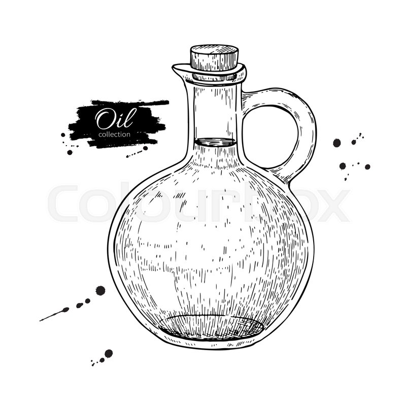 800x800 Oil Bottle Drawing Vector Glass Stock Vector Colourbox - Bottle Drawing