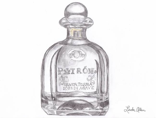 650x491 Stunning Bottle Colored Pencil Drawings And Illustrations - Bottle Drawing