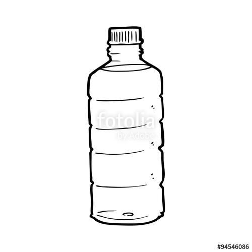 500x500 Line Drawing Cartoon Water Bottle Stock Image And Royalty Free - Bottle Drawing