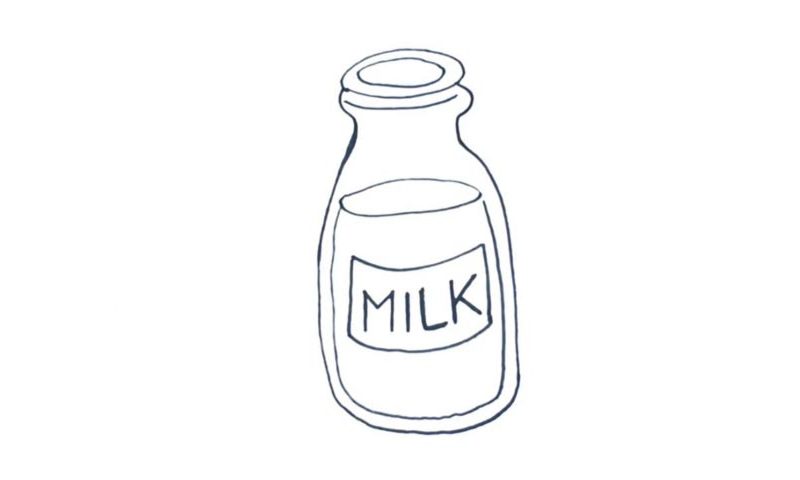 800x480 How To Draw A Bottle Of Milk - Bottle Line Drawing