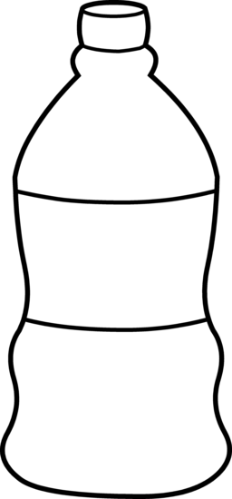 256x550 Water Bottle Line Art - Bottle Line Drawing