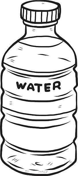 272x612 Water Bottle Clipart Line Drawing Free Clip Art Stock - Bottle Line Drawing