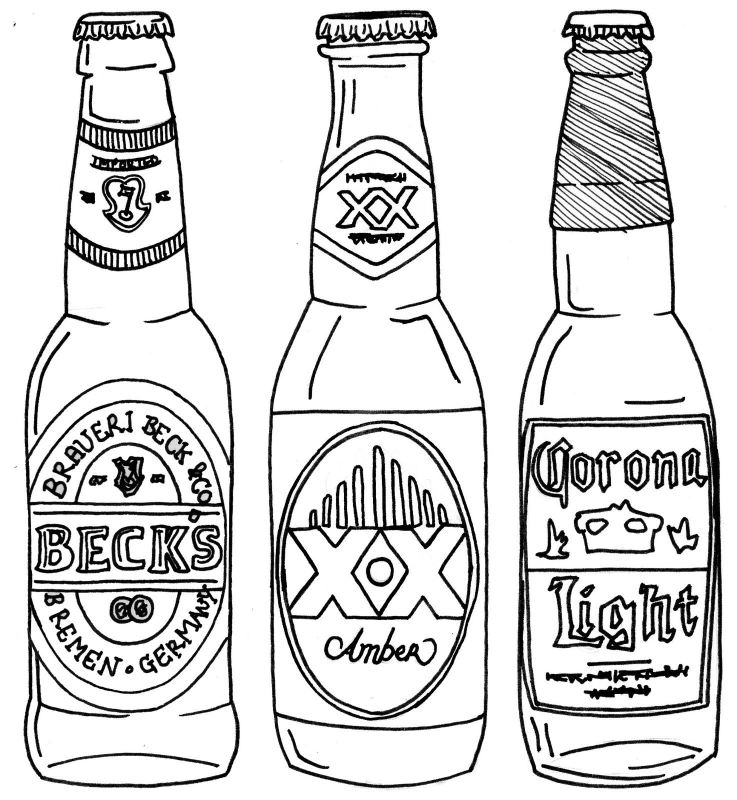 1474x1600 line drawing of bottles - Bottle Line Drawing