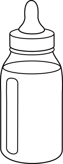 212x550 Baby Bottle Line Art - Bottle Line Drawing
