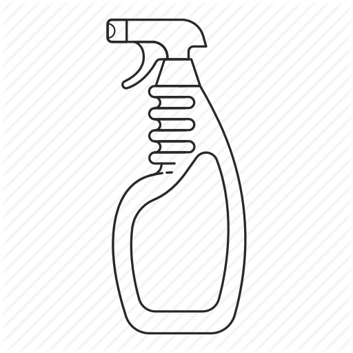 512x512 bottle, cleaner, detergent, spray icon - Bottle Line Drawing
