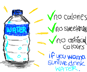 300x250 Ad For Bottled Water Drawing - Bottled Water Drawing