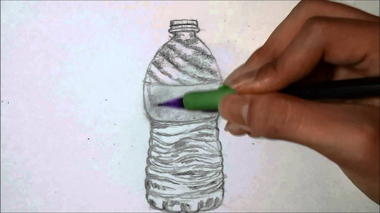 1280x720 How To Draw Water Bottle - Bottled Water Drawing