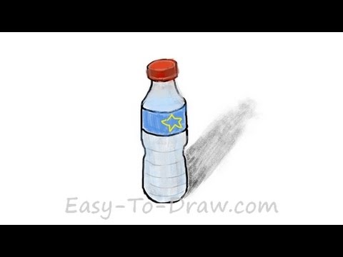 480x360 How To Draw A Cartoon Water Bottle - Bottled Water Drawing