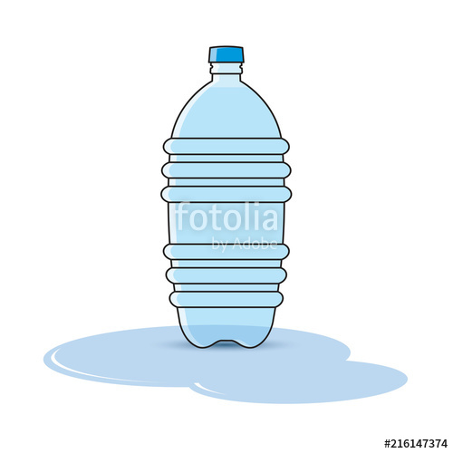 500x500 plastic mineral water bottle and water vector drawing stock - Bottled Water Drawing