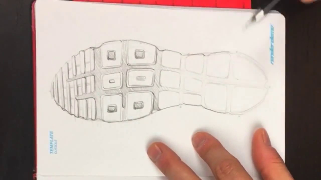 1280x720 How To Draw Athletic Shoes Edition - Bottom Drawing