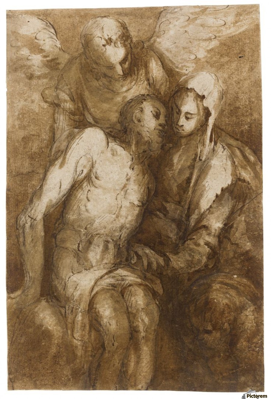 900x1325 Pieta - Bouguereau Drawings