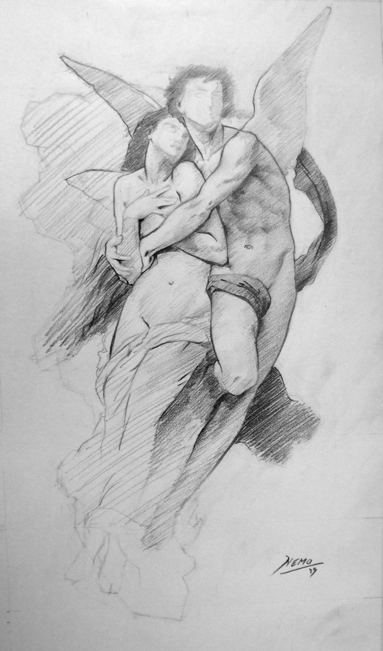 750x1274 Psyche Abduct - Bouguereau Drawings