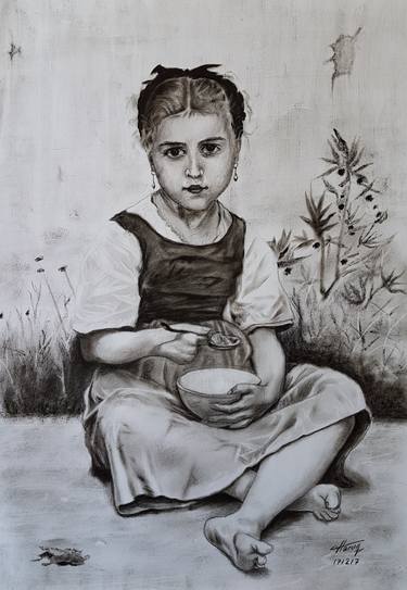 375x543 Innocent Girl Drawing - Bouguereau Drawings