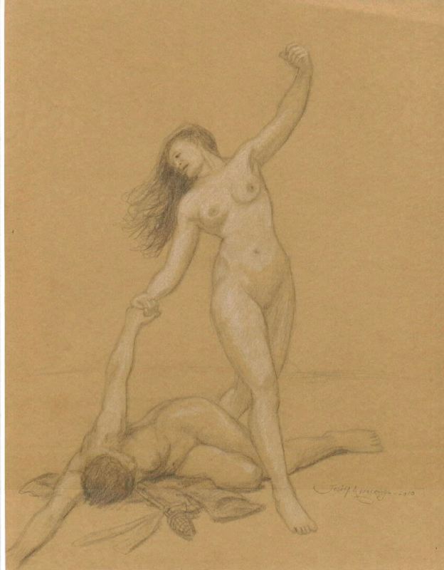 624x800 Figures Drawing Copy - Bouguereau Drawings