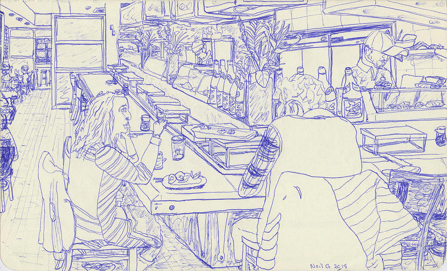 900x545 Hapa Sushi, Boulder, Colorado Drawing - Boulder Drawing