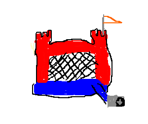 300x250 super awesome castle bounce house! drawing - Bounce House Drawing