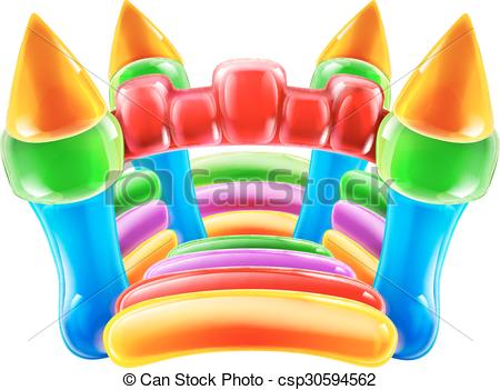 450x351 bouncy castle an illustration of a colourful inflatable children - Bouncy Castle Drawing